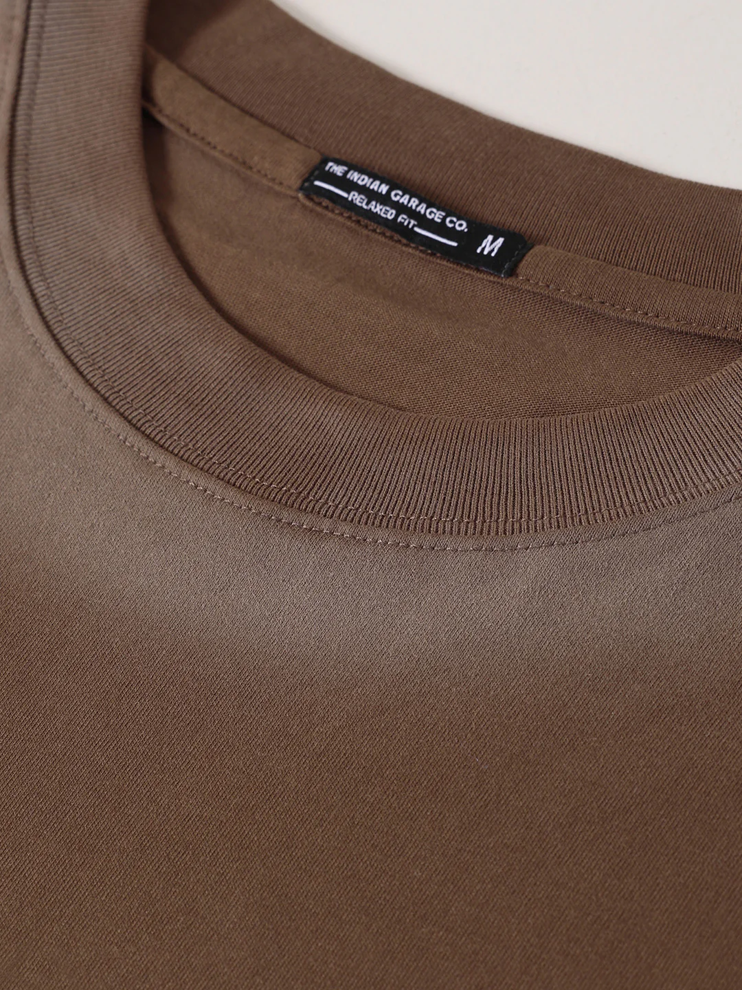 Men's Brown Relaxed Fit Graphic Printed 240 GSM Street Wear T-Shirt - Image 9