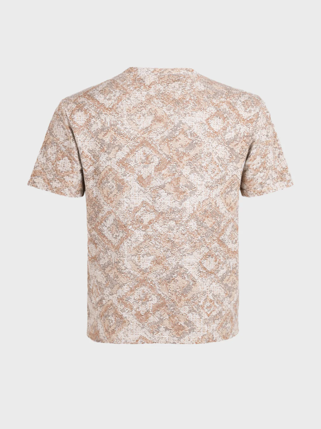 Men's Brown Relaxed Fit Printed Resort Wear T-Shirt - Image 6