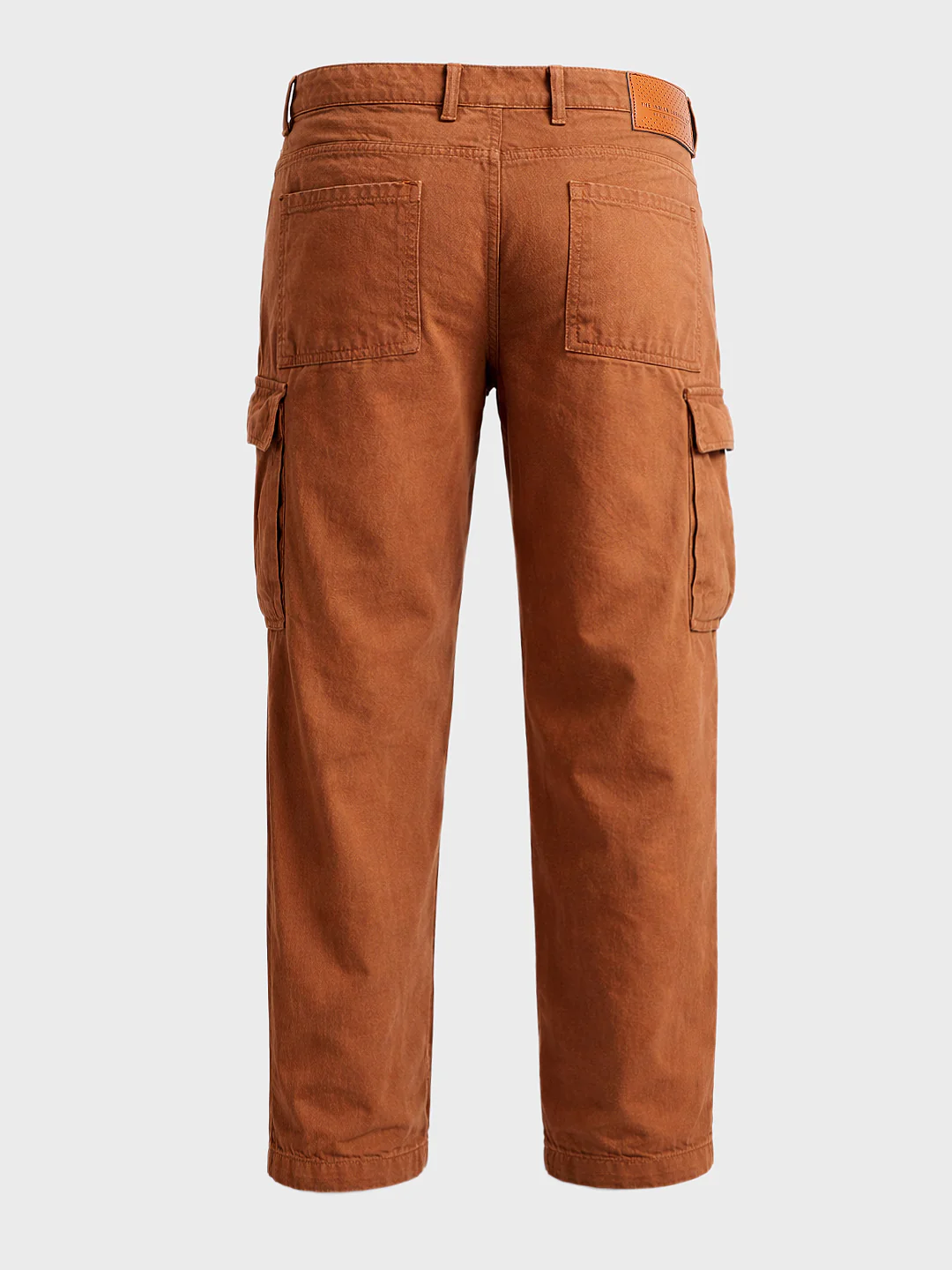 Men's Brown Relaxed Fit Solid Casual Jeans - Image 5