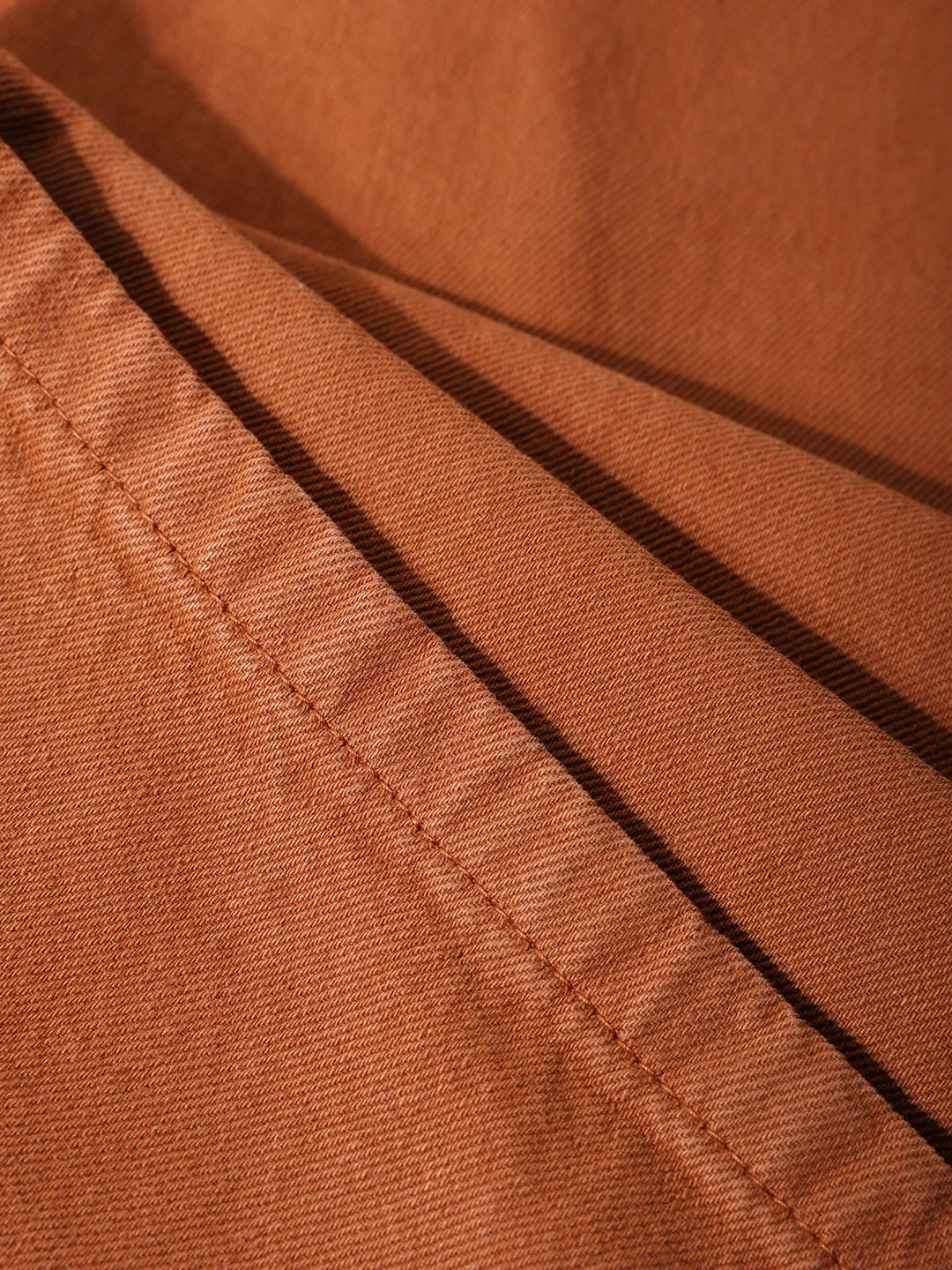 Men's Brown Relaxed Fit Solid Casual Jeans - Image 7