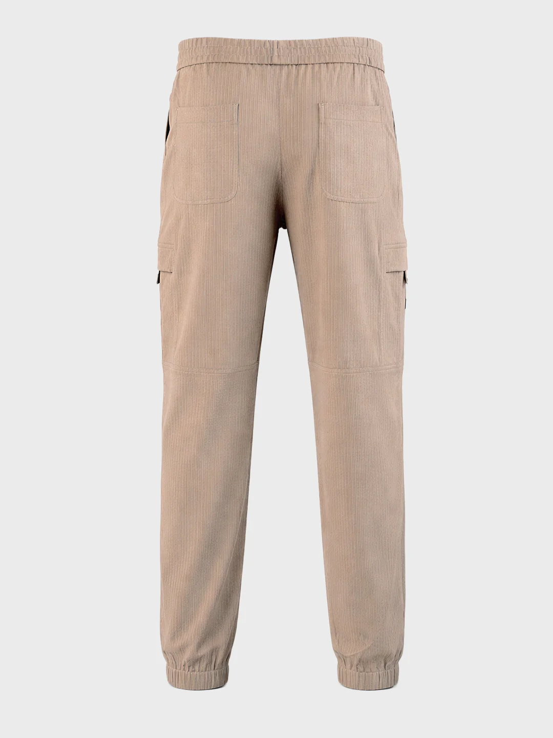 Men's Brown Relaxed Fit Solid Casual Joggers - Image 7