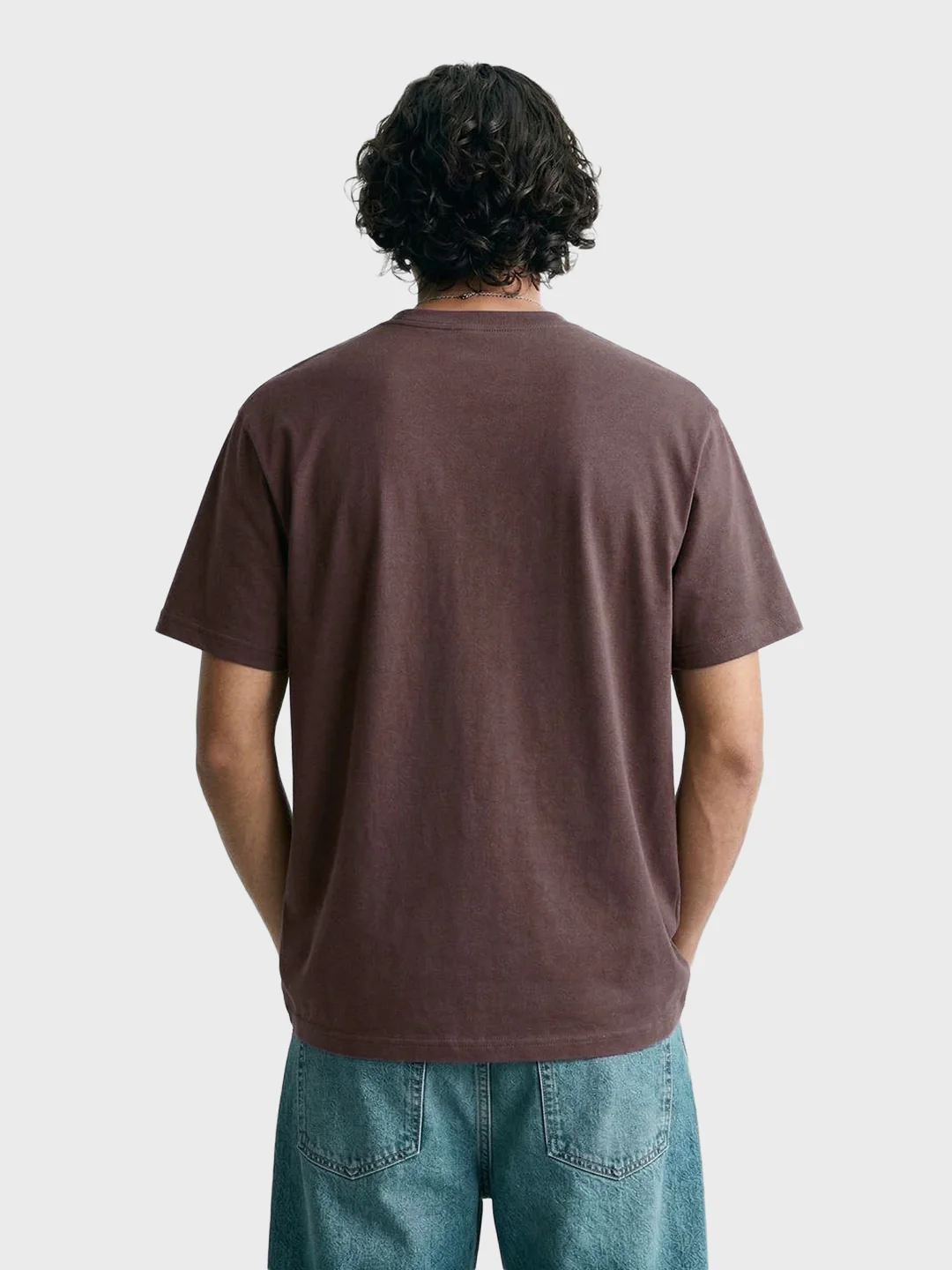 Men's Brown Relaxed Fit Printed Casual T-Shirt - Image 4