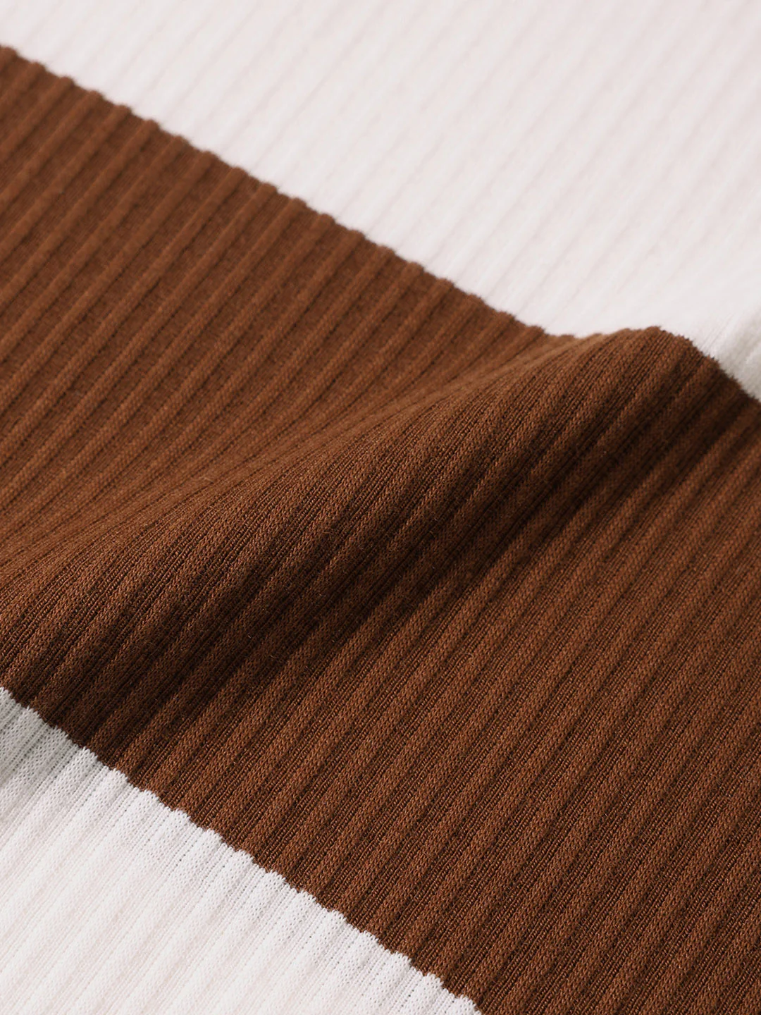 Men's Brown Relaxed Fit Solid Casual T-Shirts - Image 7