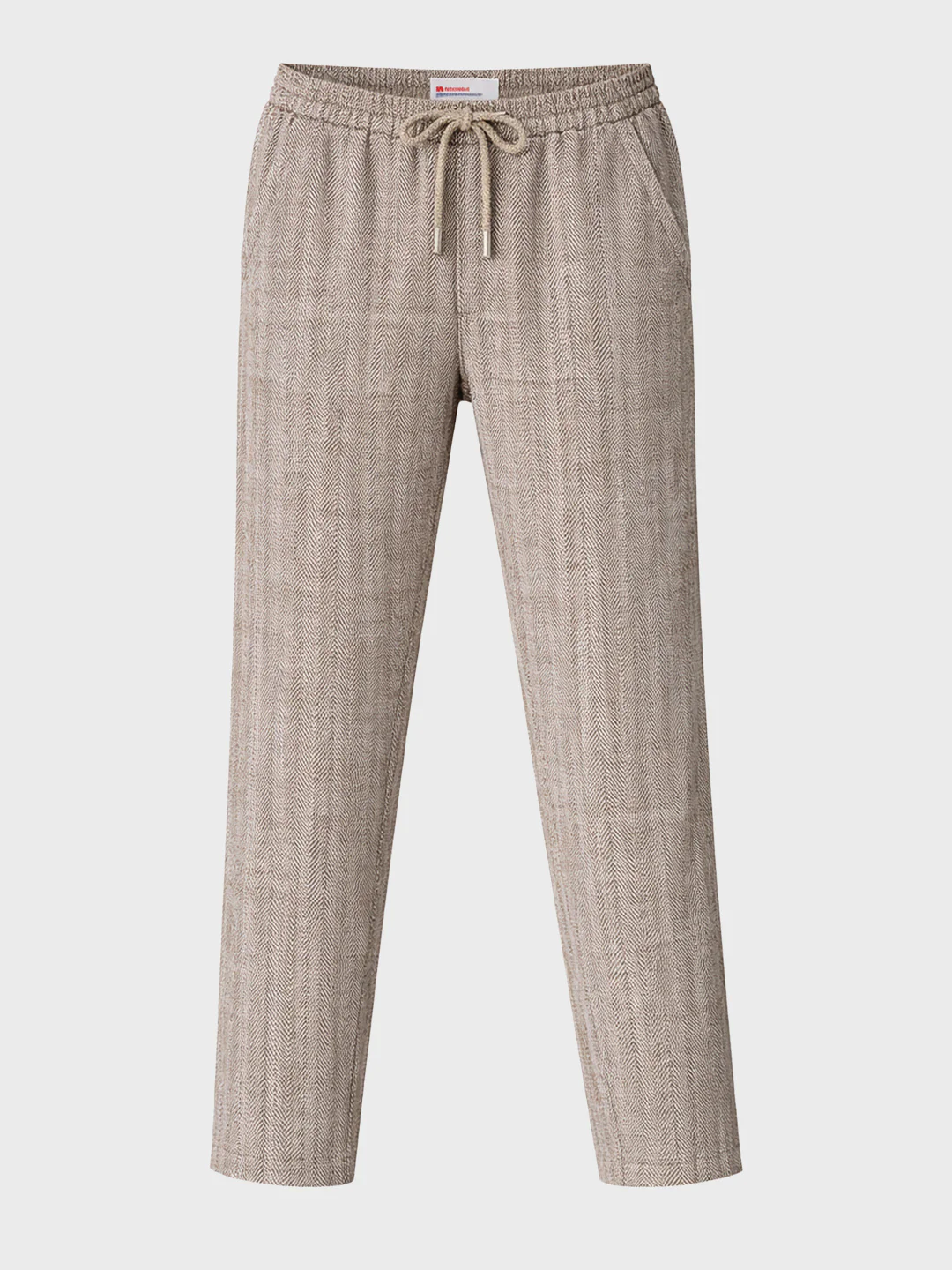 Men's Brown Relaxed Fit Solid Casual Trousers - Image 4