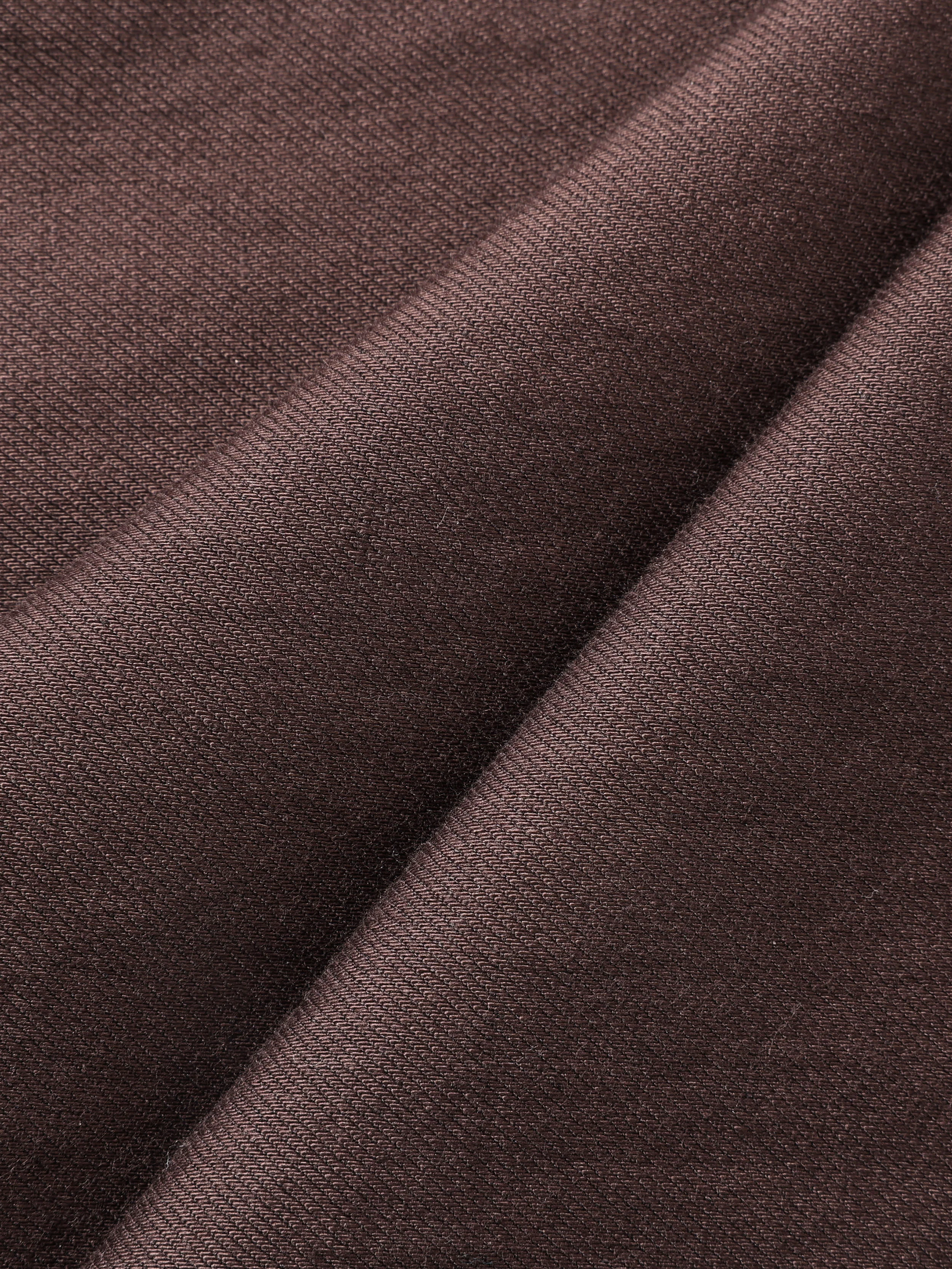 Men's Brown Relaxed Fit Solid Casual Trousers - Image 8