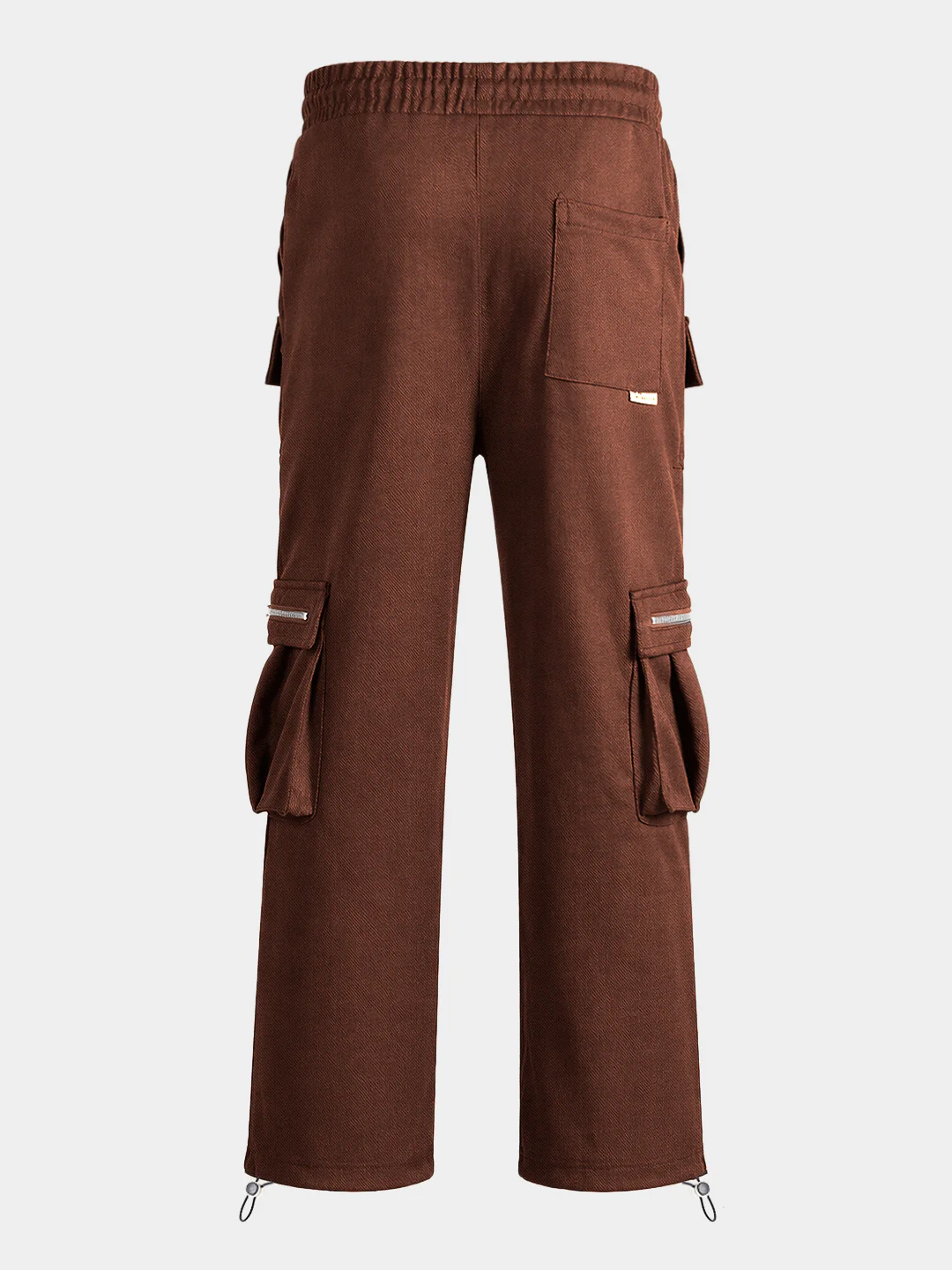 Men's Brown Relaxed Fit Solid Street Wear Joggers - Image 8