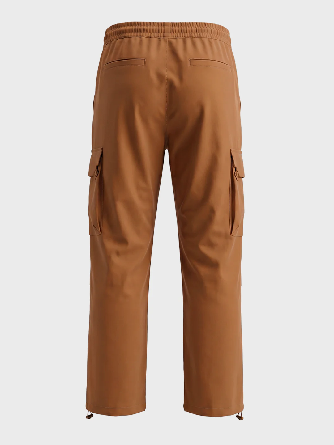 Men's Brown Relaxed Fit Solid Utility Cargo - Image 7