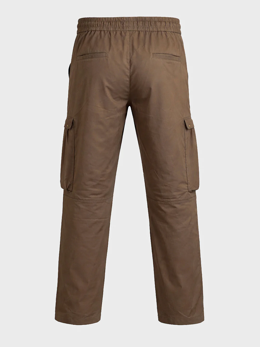 Men's Brown Relaxed Fit Solid Utility Cargo - Image 7