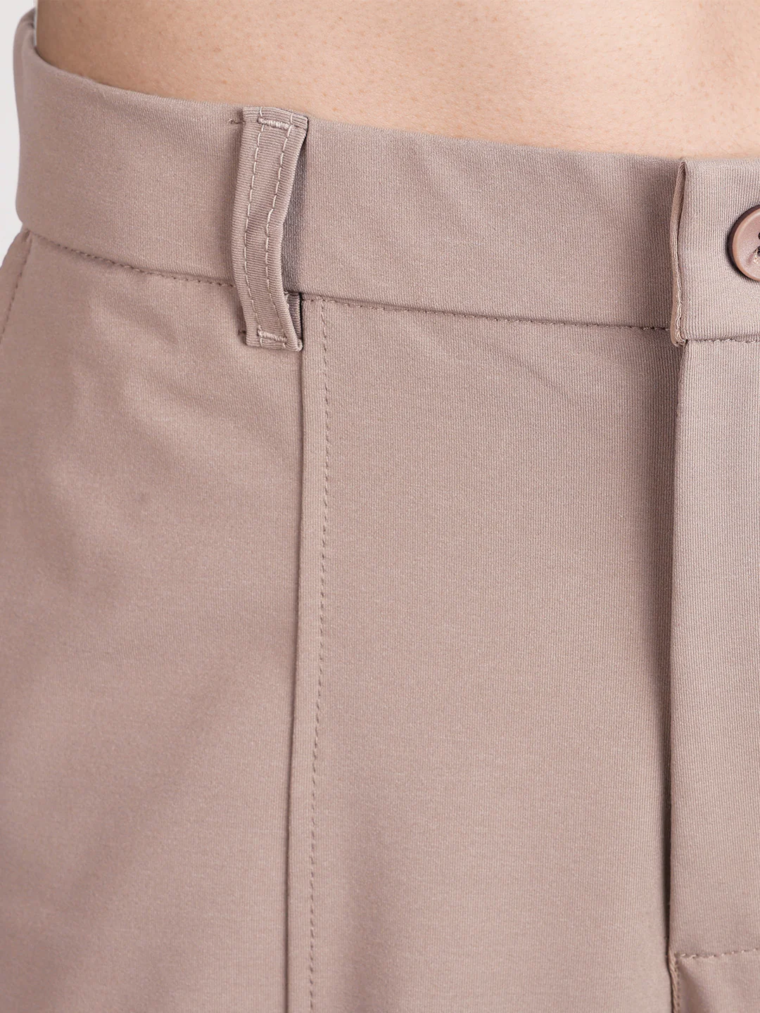 Men's Brown Relaxed Fit Solid Utility Cargo - Image 8