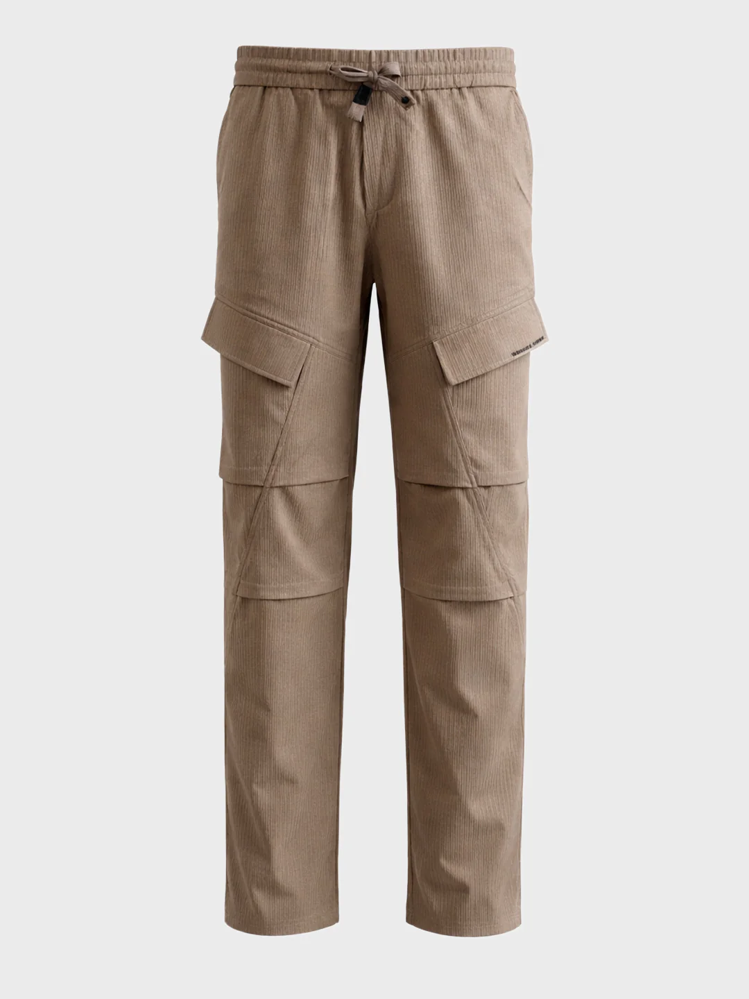Men's Brown Relaxed Fit Solid Utility Cargo - Image 6