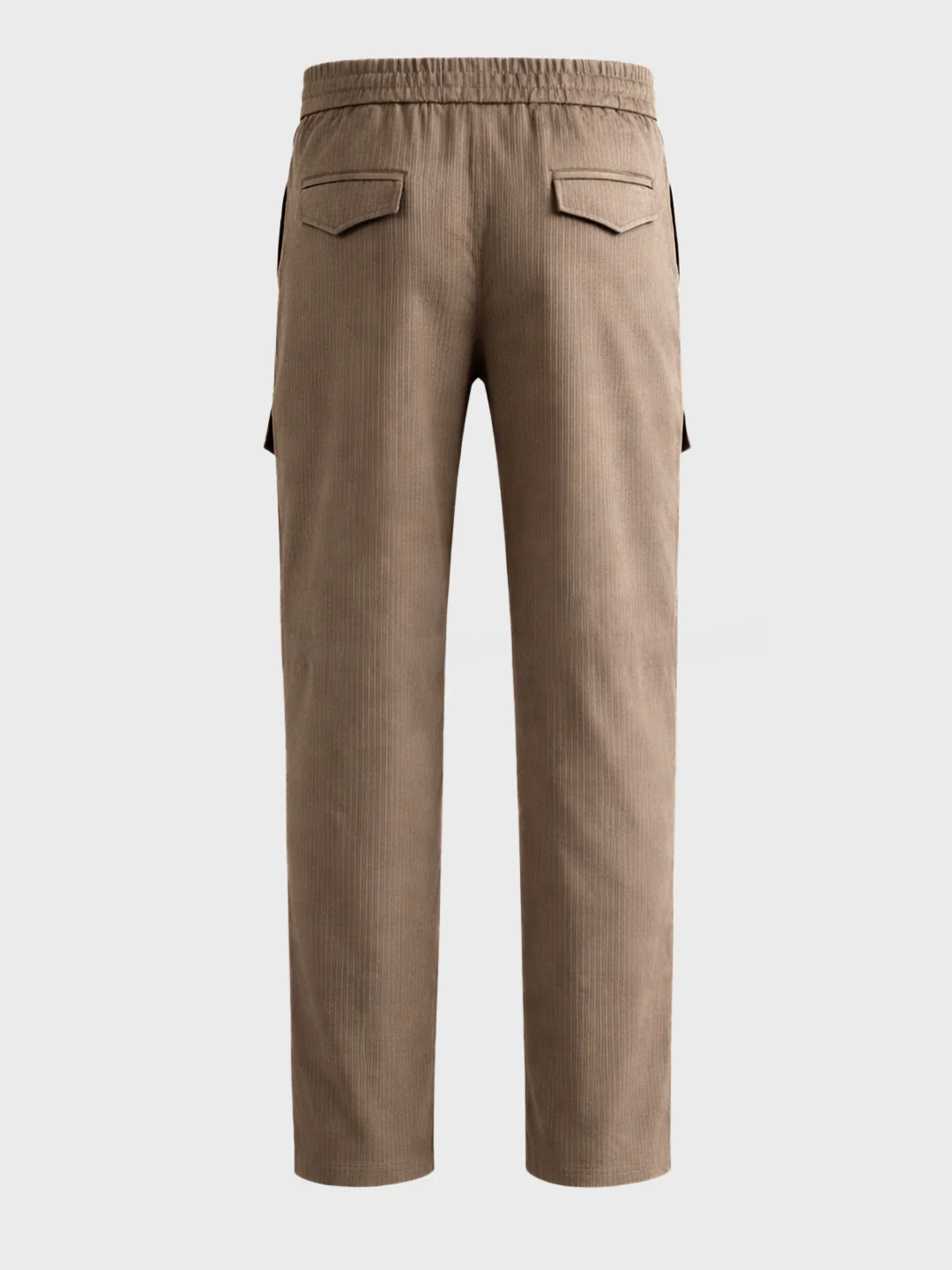 Men's Brown Relaxed Fit Solid Utility Cargo - Image 7