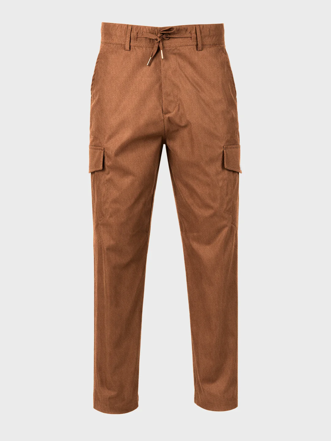 Men's Brown Relaxed Fit Solid Utility Joggers - Image 6