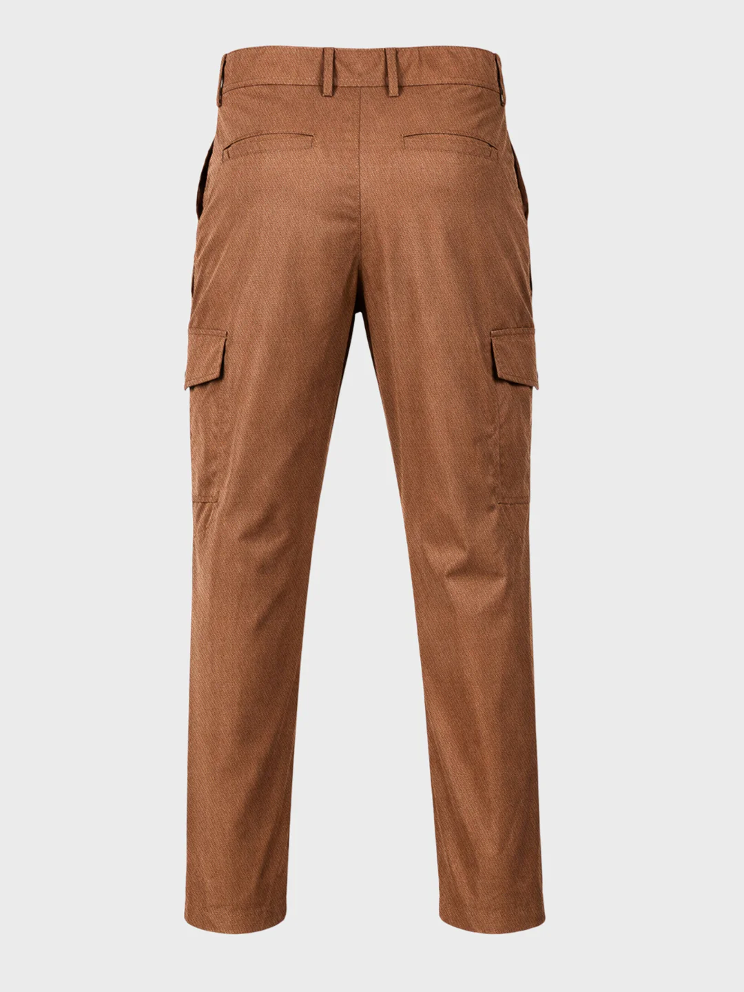 Men's Brown Relaxed Fit Solid Utility Joggers - Image 7