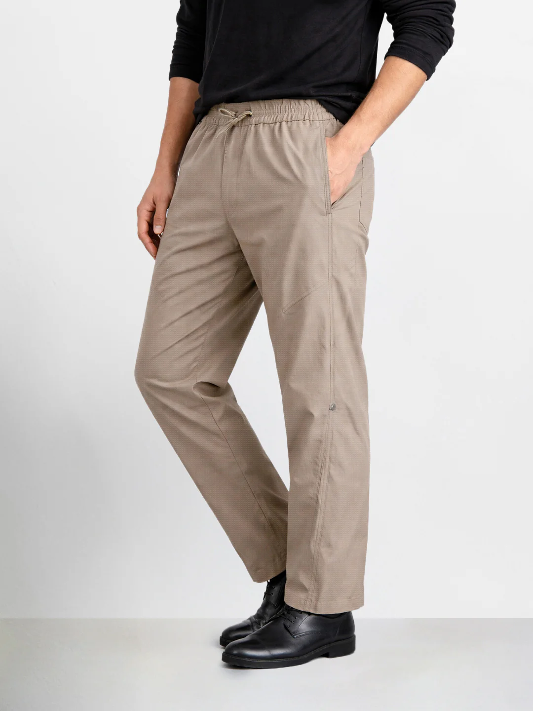 Men's Brown Relaxed Fit Solid Utility Joggers - Image 2