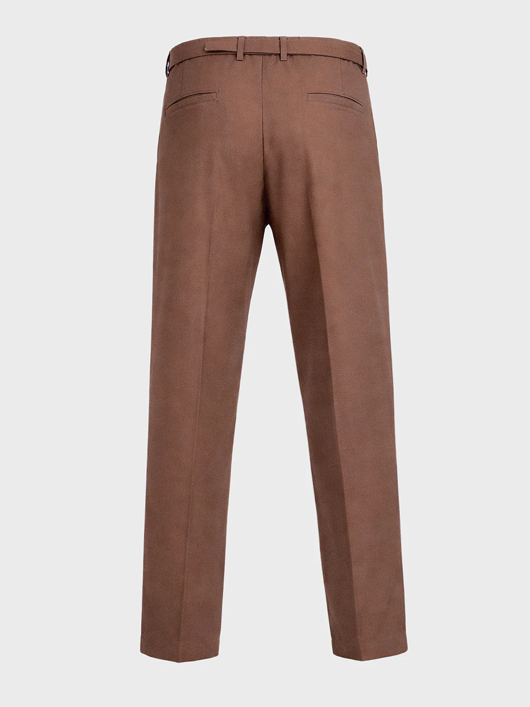 Men's Brown Relaxed Fit Solid Utility Trousers - Image 5