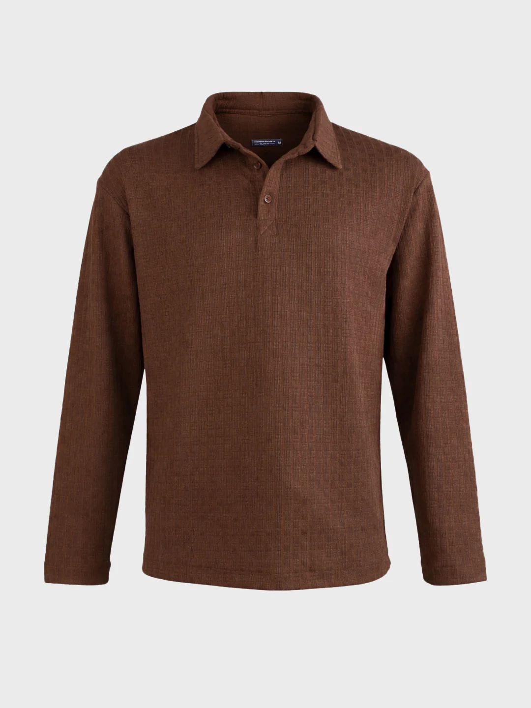Men's Brown Relaxed Fit Textured Casual T-Shirts - Image 5