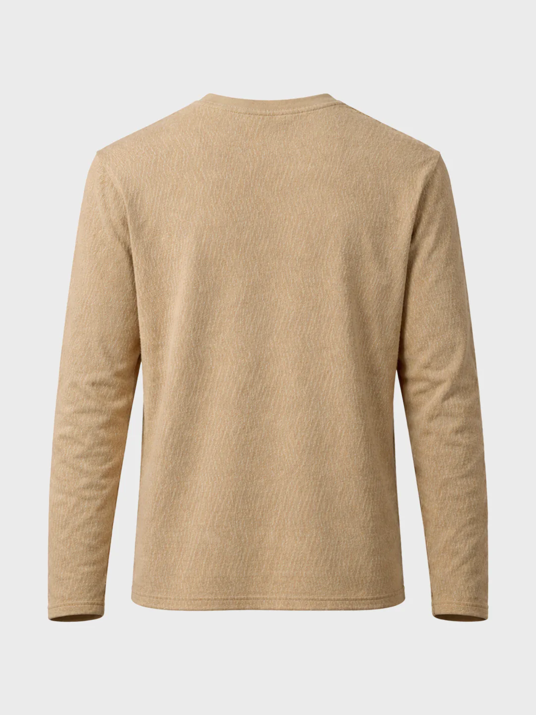 Men's Brown Relaxed Fit Textured Casual T-Shirts - Image 5