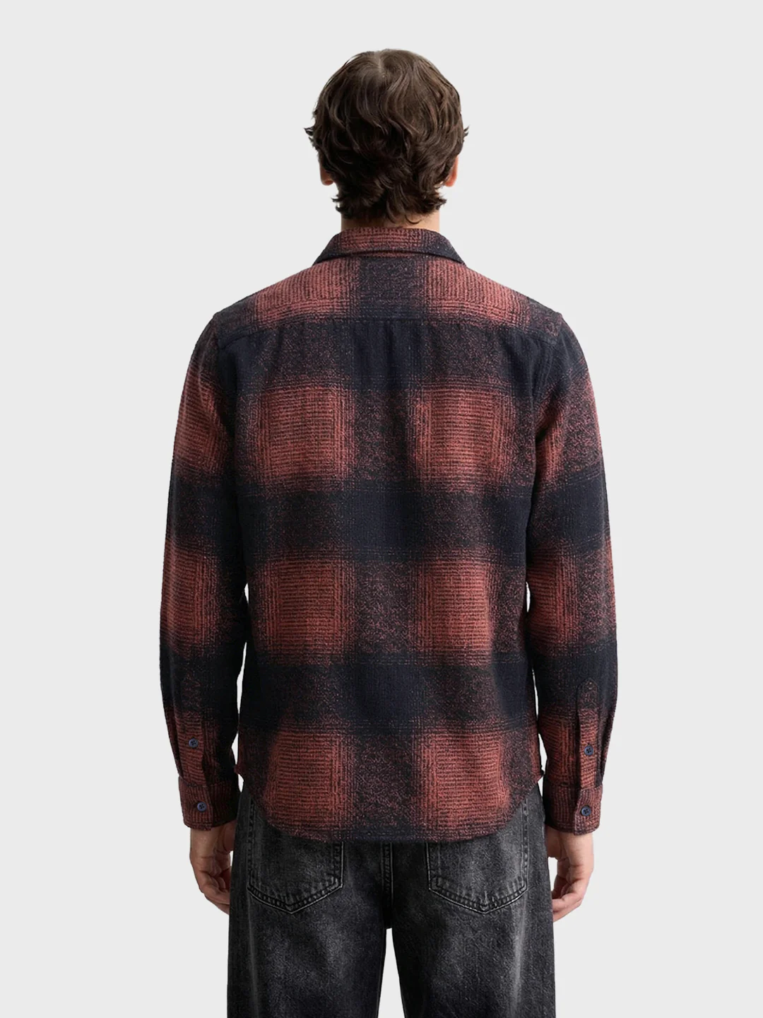 Men's Brown Slim Fit Checked Casual Shirt - Image 5