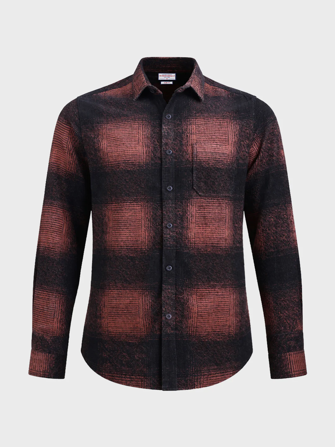 Men's Brown Slim Fit Checked Casual Shirt - Image 6