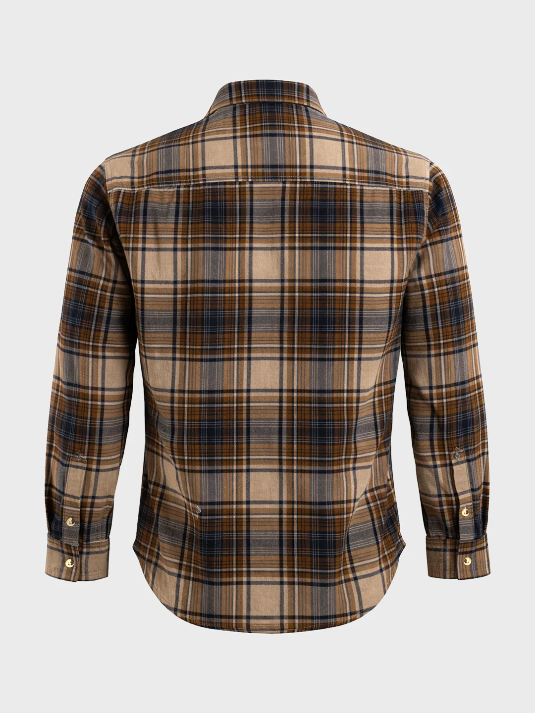Men's Brown Slim Fit Checked Casual Shirt - Image 7
