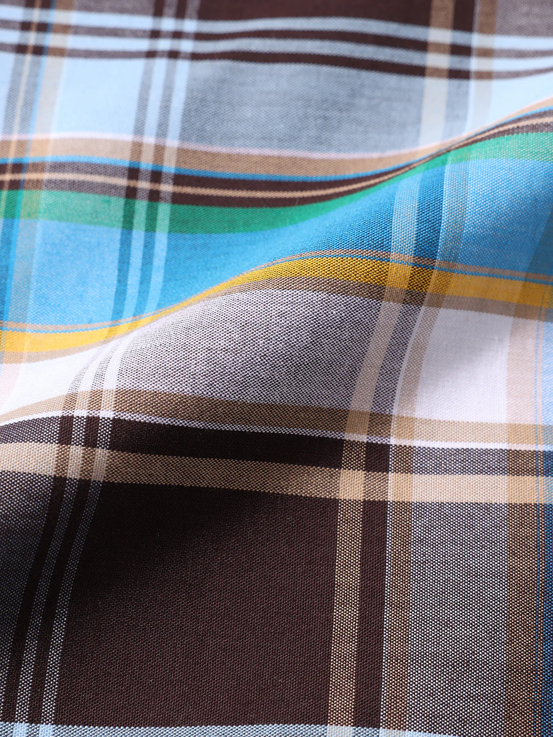 Men's Brown Slim Fit Checked Casual Shirt - Image 6