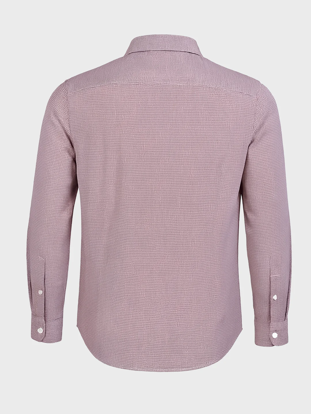 Men's Brown Slim Fit Checked Formal Shirt - Image 5