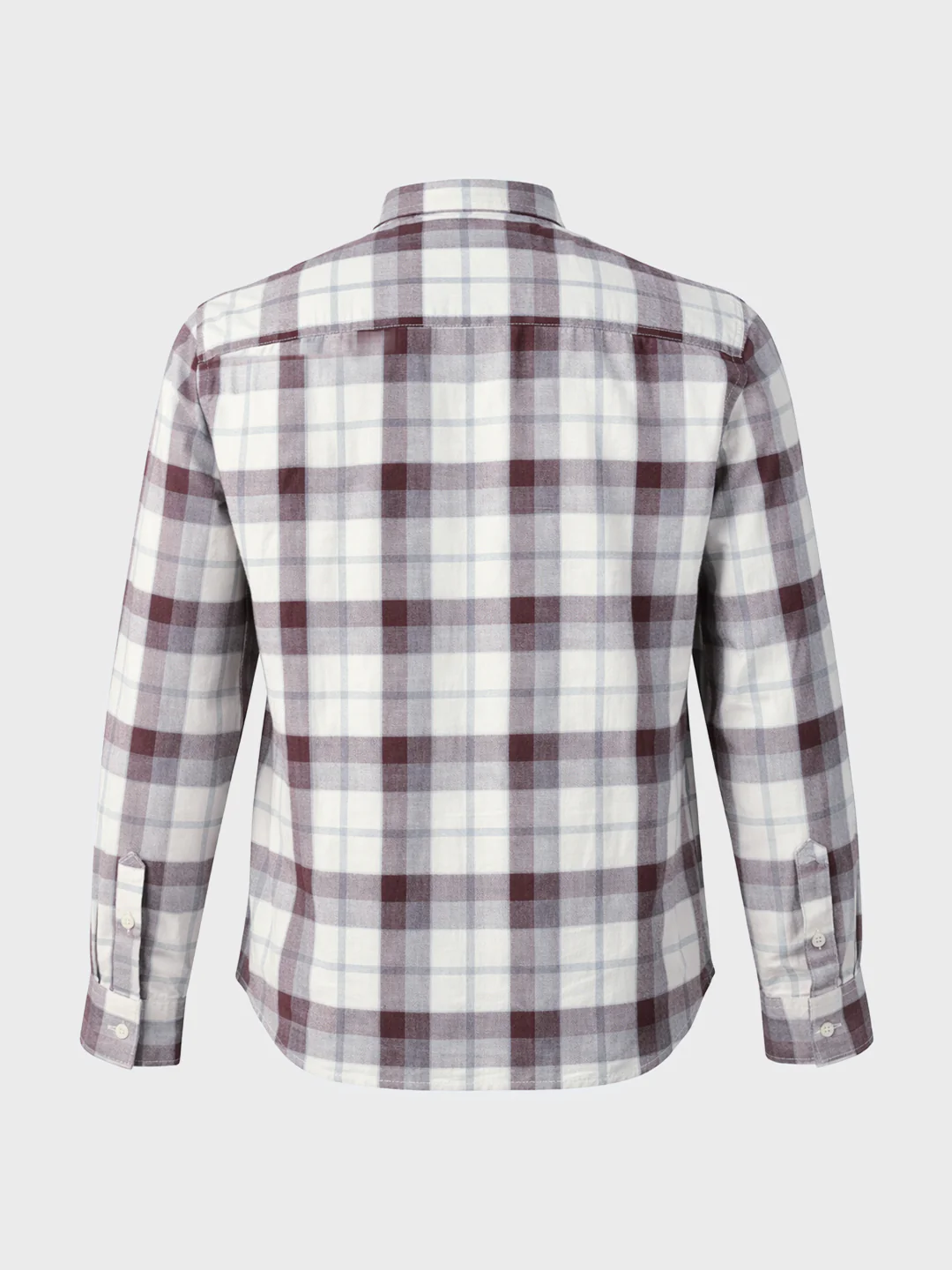 Men's Brown Slim Fit Checkered Casual Shirt - Image 7