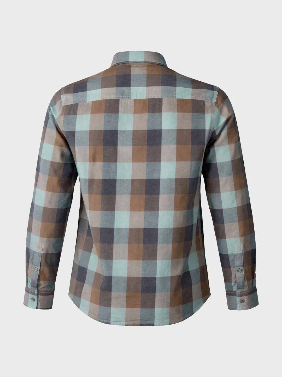 Men's Brown Slim Fit Checkered Casual Shirt - Image 7
