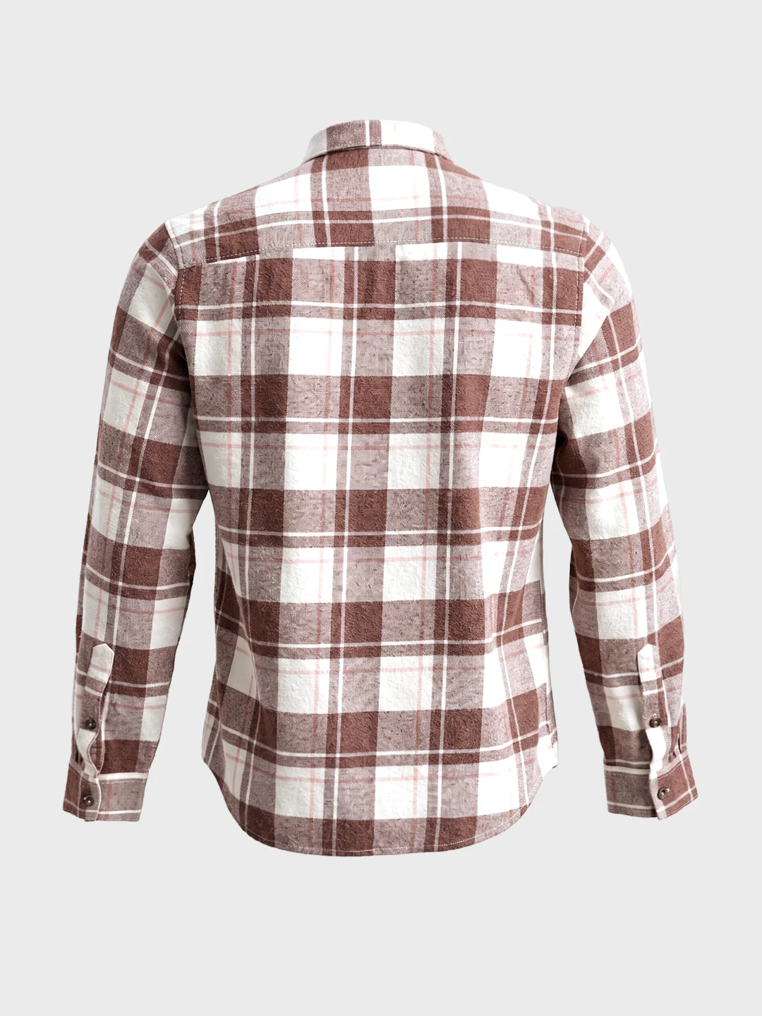 Men's Brown Slim Fit Checkered Casual Shirt - Image 7