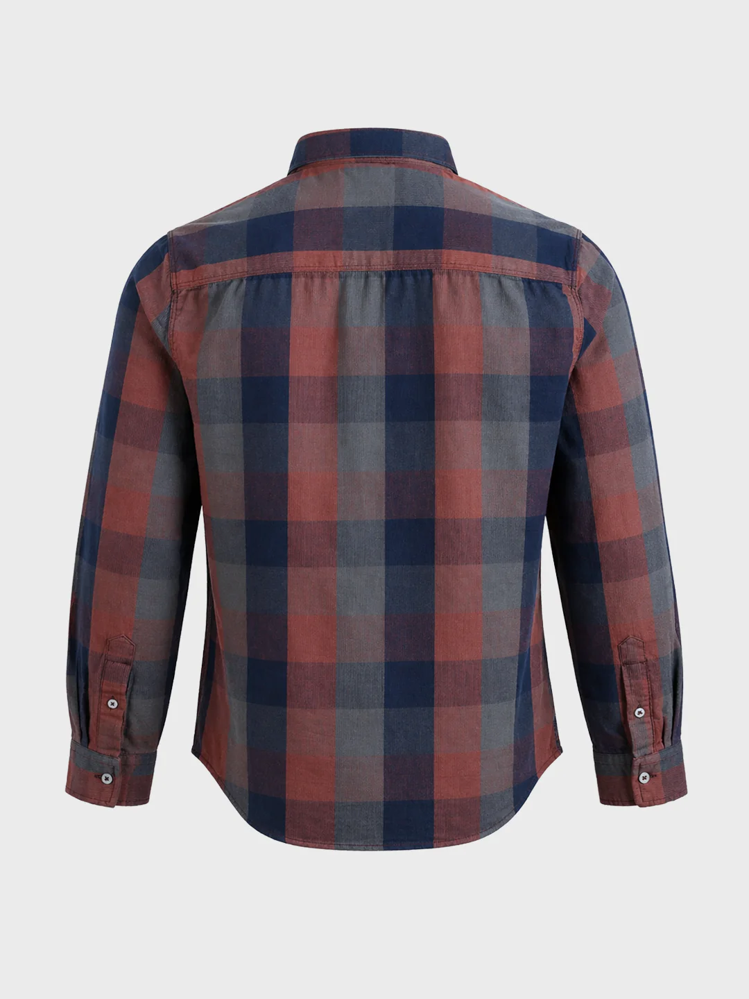 Men's Brown Slim Fit Checkered Casual Shirts - Image 7