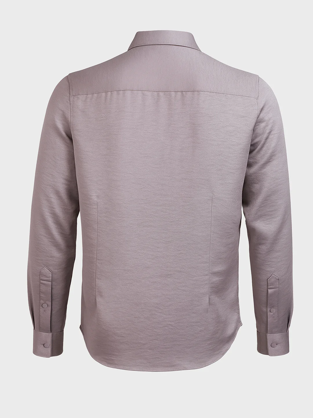 Men's Brown Slim Fit Party Wear Solid Shirt - Image 5