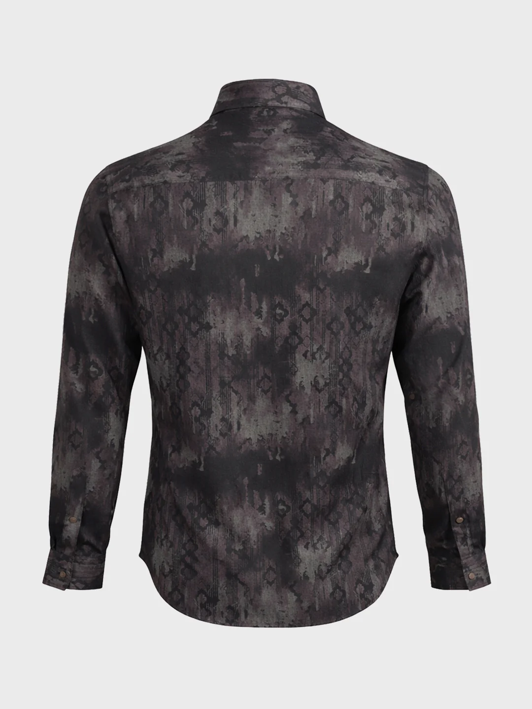 Men's Brown Slim Fit Printed Casual Shirt - Image 7