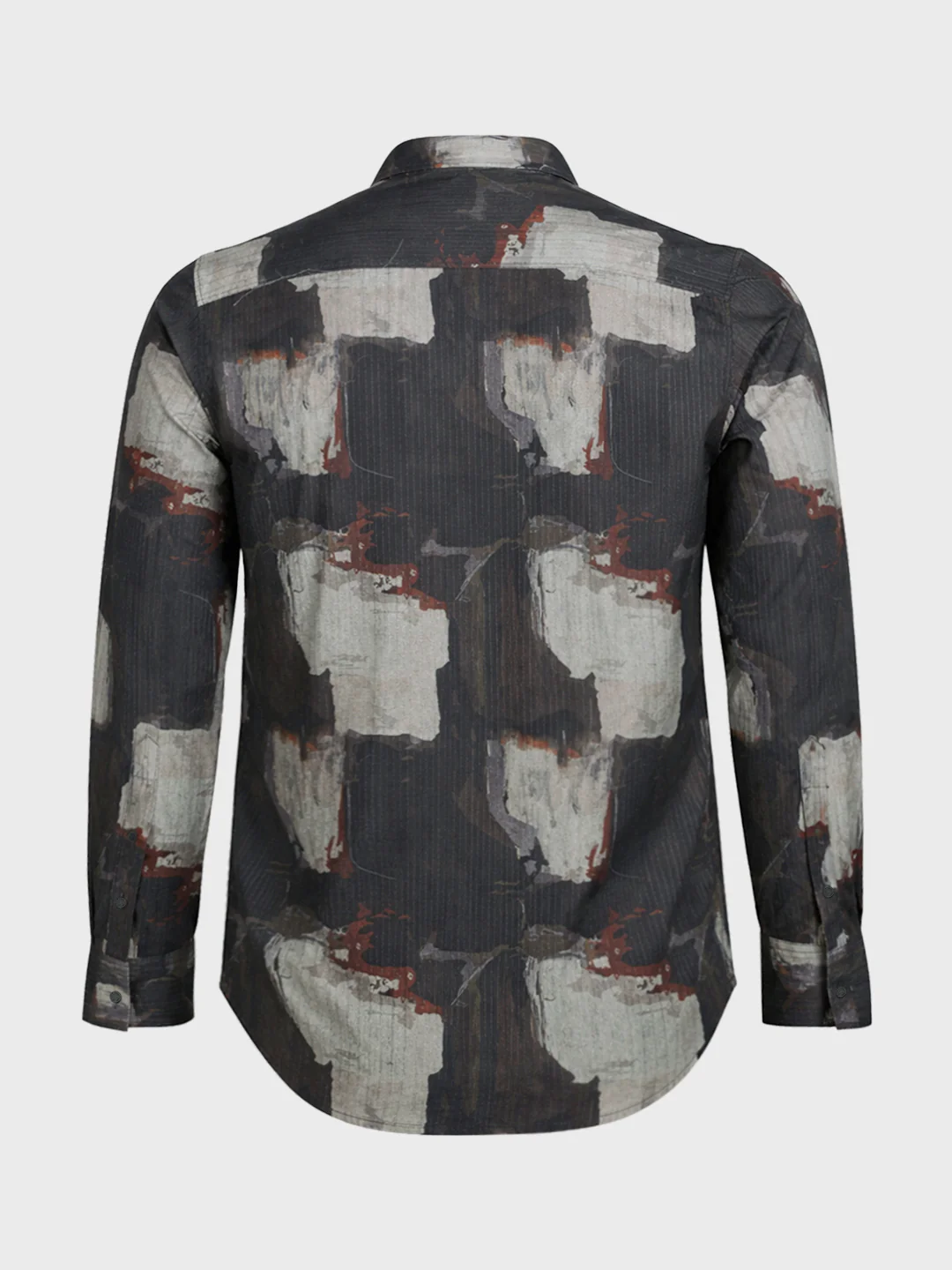 Men's Brown Slim Fit Printed Casual Shirt - Image 7