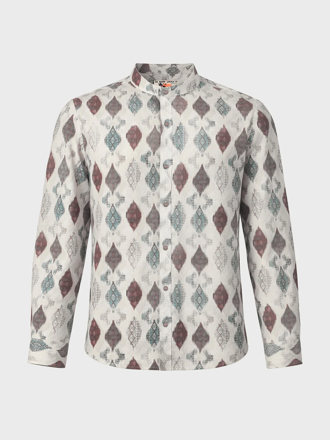 Men's Brown Slim Fit Printed Casual Shirt - Image 6