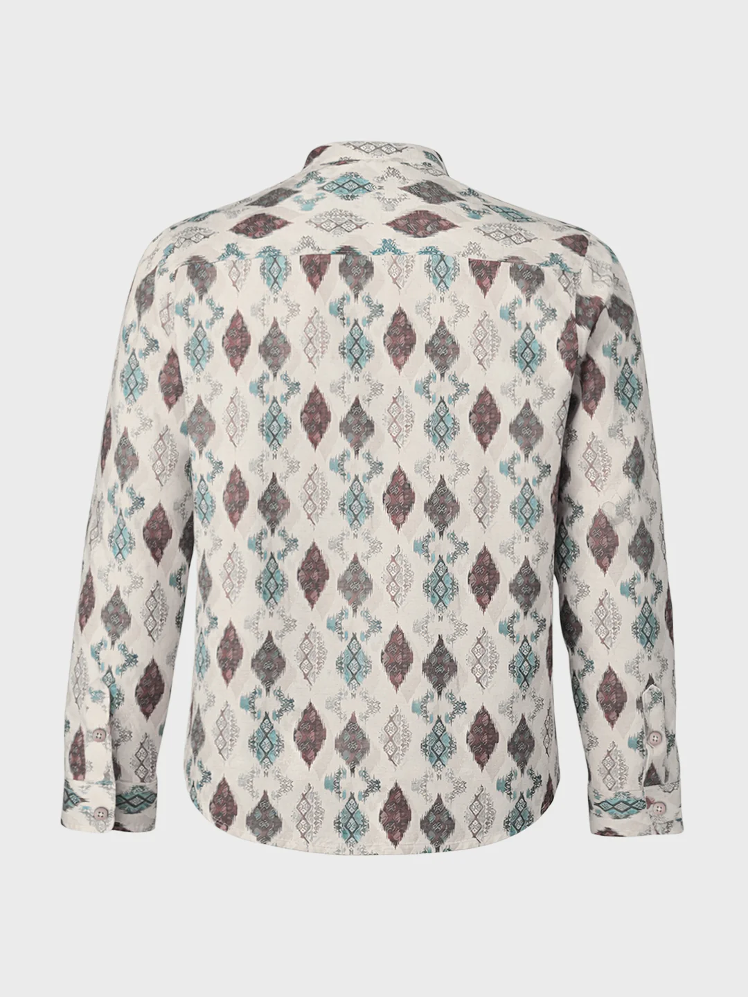 Men's Brown Slim Fit Printed Casual Shirt - Image 7