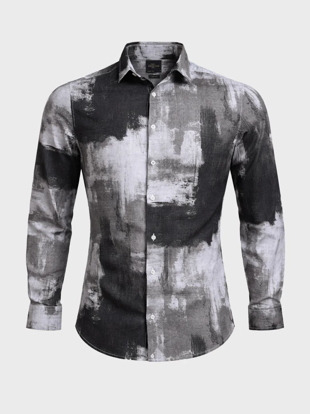 Men's Brown Slim Fit Printed Casual Shirt - Image 5