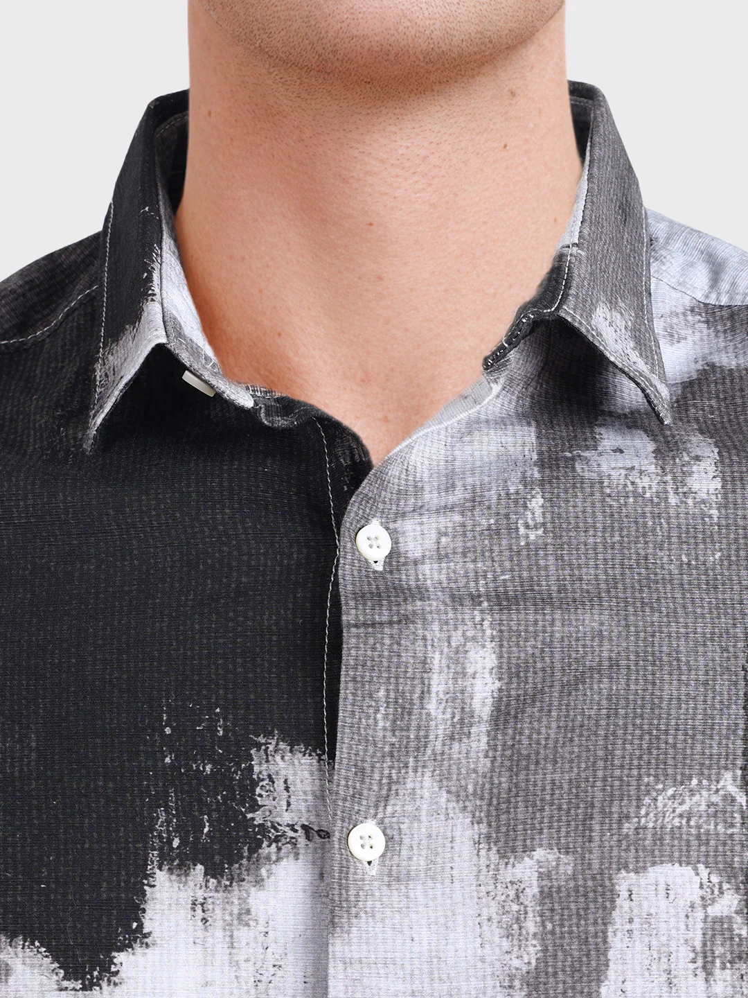 Men's Brown Slim Fit Printed Casual Shirt - Image 7