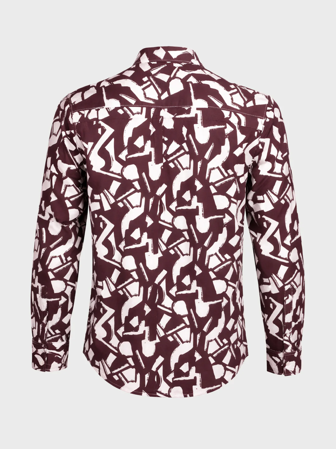 Men's Brown Slim Fit Printed Casual Shirts - Image 7