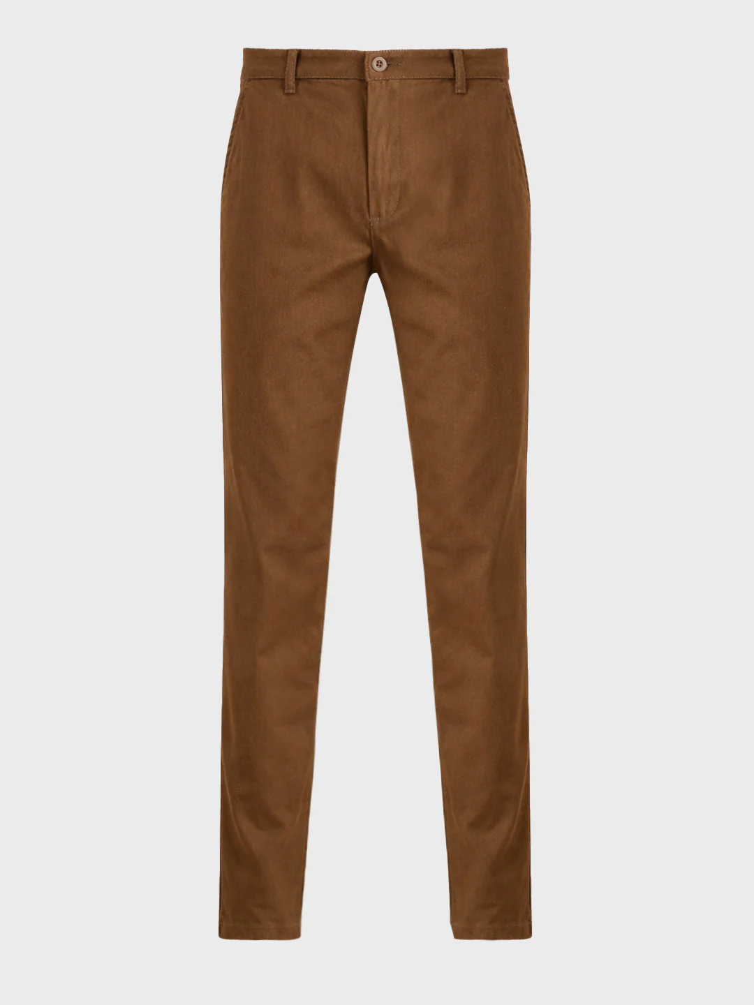 Men's Brown Slim Fit Solid Casual Chinos - Image 7
