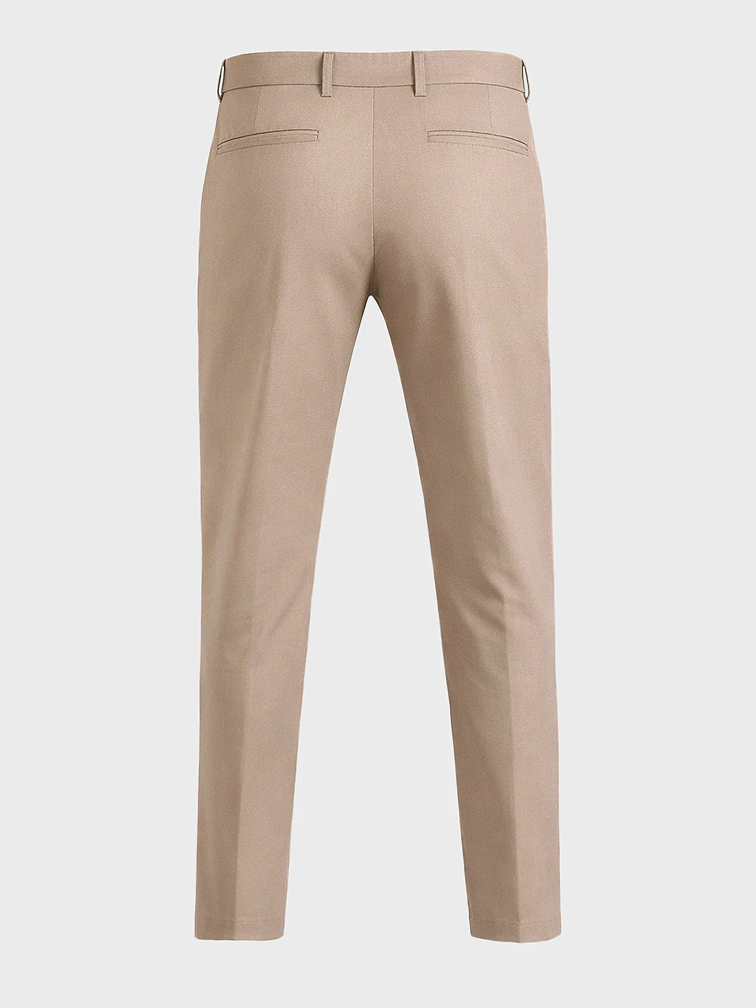 Men's Brown Slim Fit Solid Casual Chinos - Image 6