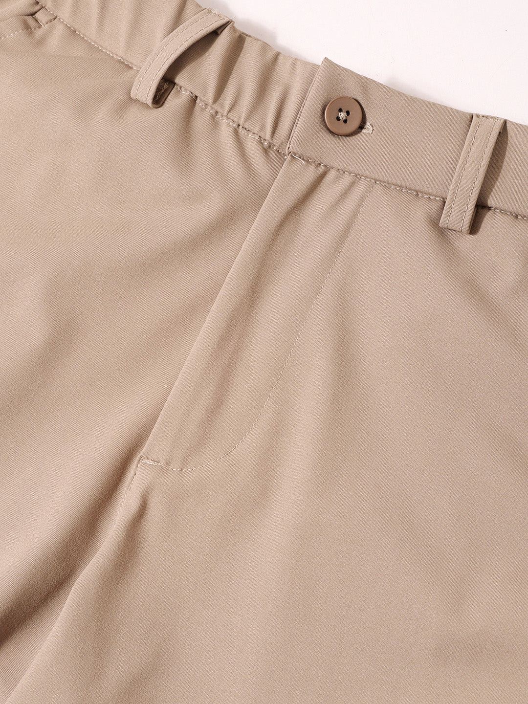Men's Brown Slim Fit Solid Casual Chinos - Image 7