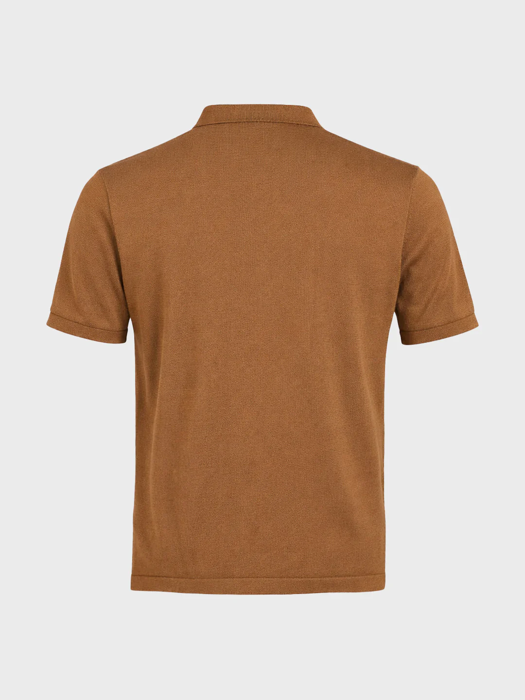 Men's Brown Slim Fit Striped Flat Knit T-Shirt - Image 6