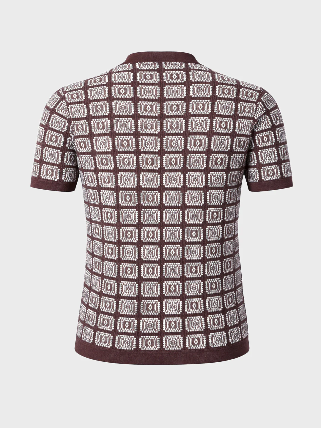 Men's Brown Slim Fit Textured Casual Shirt - Image 7