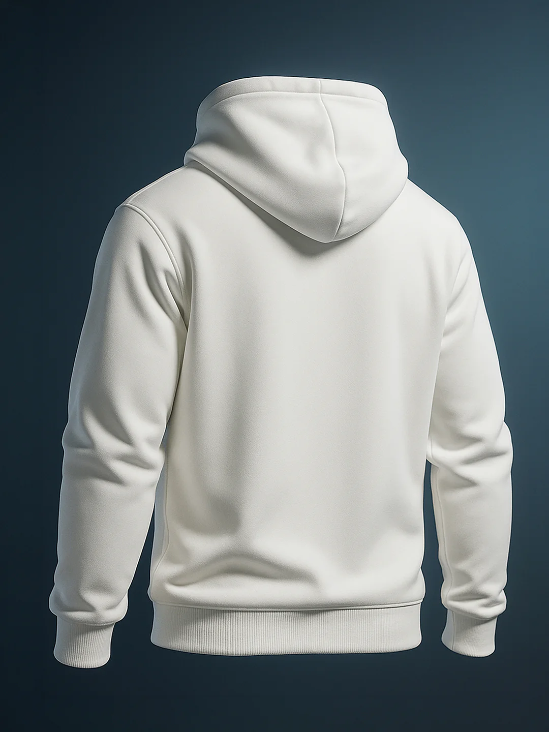 Men's Cream Oversized Fit Embrodered Casual Sweatshirt - Image 2