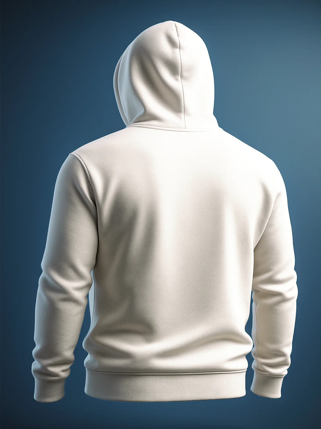 Men's Cream Oversized Fit Embroided Casual Sweatshirt - Image 2