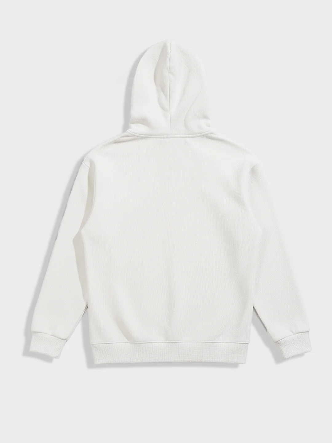 Men's Cream Oversized Fit Embroided Casual Sweatshirt - Image 4