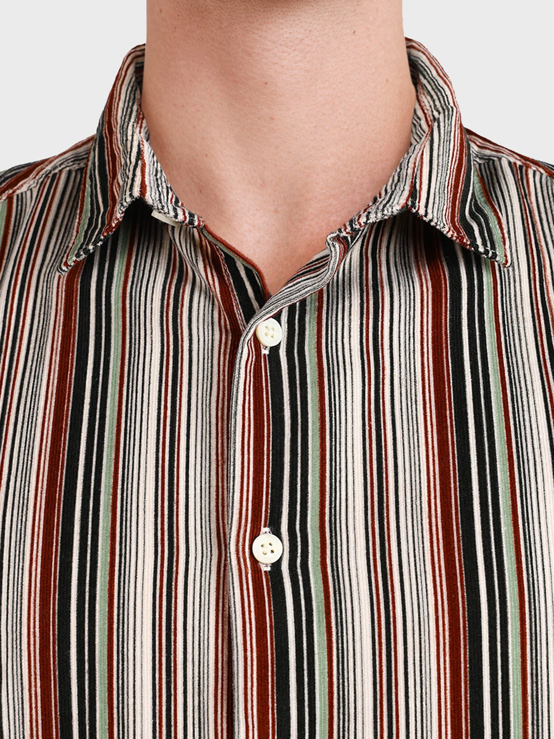 Men's Multicolor Regular Fit Striped Casual Shirt - Image 3