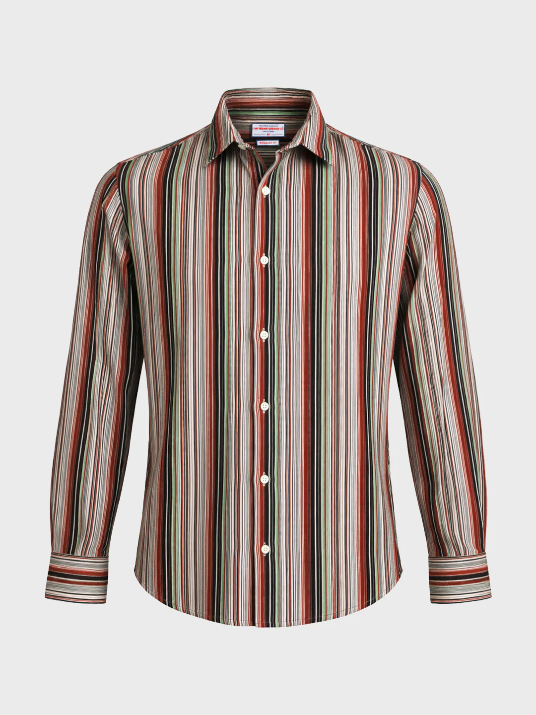 Men's Multicolor Regular Fit Striped Casual Shirt - Image 6