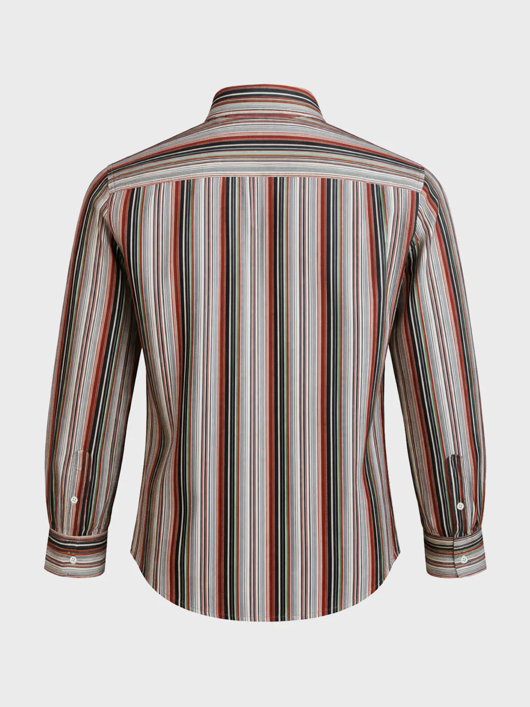 Men's Multicolor Regular Fit Striped Casual Shirt - Image 7