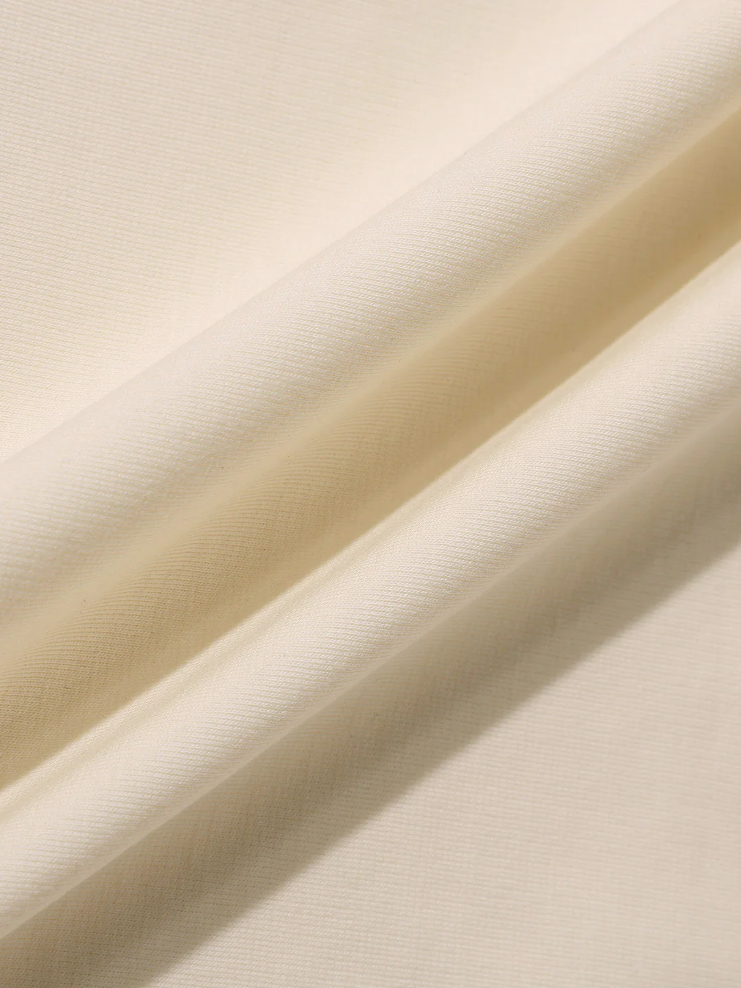 Men's Cream Relaxed Fit Embroided 240 GSM Resort Wear T-Shirt - Image 8